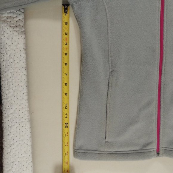 🌟🎉HP🌟🎉Columbia Youth Gray Fleece Pink Zip Size L (14/16) - Picture 8 of 12